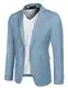 COOFANDY Herrensakko Herren Sakko Anzugjacke Business Sakko Anzug-Jackett Regular Fit Freizeit Jackett Sportsakko für Hochzeit Klassischer Jackett Klares Blau M