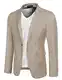 COOFANDY Herren Sakko Sportlich Slim Fit Blazer Anzugjacke 1 Knöpfe Freizeit Sportsakko für Hochzeit Business Klassischer Jackett Männer Klassisch Jacke Khaki M
