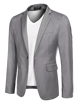 COOFANDY Herren Regular Fit Sakko Anzugjacke Business Freizeit 1 Knöpfe