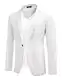 COOFANDY Anzugjacke Herren Regular Fit Sakko Anzugjacke Blazer Anzug Sakko EIN Knopf Blazer für Business Hochzeit Weiss M