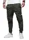 Elegancity Armee Grün Jogginghose Herren Cargohose Einfarbig Hose Männer Causal Sporthose Elastische Freizeithose mit 6 Tasche M