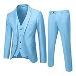 RYTEJFES Anzughose Herren 3 Teilig Slim Fit Regular Fit Anzug  Blau/Beige/Schwarz