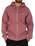 IRIEDAILY Mini Flag 2 Zip Hoodie mauve/weiß
