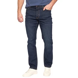 Herren Jeans – Regular Fit Stretchjeans für Männer, Straight Denim Hose, Stretch Herrenhosen, Klassische Männerjeans aus 98% Baumwolle (Dark Wash-W32/L32)