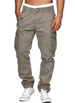 AlvaQ Cargohose Herren Mit 6 Taschen Grau