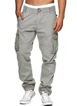 AlvaQ Cargohose Herren Mit 6 Taschen Grau