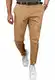 Meilicloth Anzughose Herren Chino Hose Chinohose Stretchhose Herren Baumwolle Sporthose Casual Freizeithose mit Enger Passform A Khaki 36