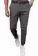 Meilicloth Herren Chino Hose Anzughose Herren Chinohose Stretchhose Herren Baumwolle Sporthose Casual Freizeithose mit Enger Passform Grau 32
