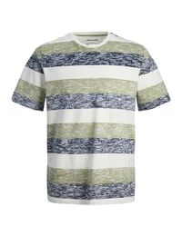 Herren Rundhals T-Shirt JJCOAST -Regular Fit S M L XL XXL gestreift, Größe:XL, Farbe:Oil Green 12247807