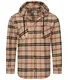 Rock Creek Herren Hemd Kariert Kapuzenhemd Karohemd Herrenhemd Flanell Hemden Holzfällerhemd Übergangsjacke Langarm Kariert Winter H-334 Beige M