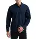 HISDERN Herren Hemd Langarm Maineblau Hemden Freizeithemd Businesshemd Baumwolle Oxford Casual Regular Fit Hemd für Männer M