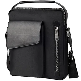 Umhängetasche Schultertaschen Messenger Herren - Wasserdicht Sling Schultertasche Brusttasche Klein Umhaengetaschen Männer Handtaschen Schwarz Crossbody Bag für Freizeitreisen Wandern
