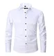 TONGFANG Herrenhemd Langarm Button Down Casual Business Hemden Regular Slim Fit Formelle Business Basic Hemden (Color : White A, Size : L)