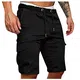 TOFOTL Kurze Hosen Herren Breite Gym Jogger Stretch Radhose Herren Chino Bermuda Shorts Gothic Kleidung Herren Sporthose Lang Wanderhose Schwarz M