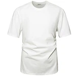 VEIISAR Herren Dickes Rundhals T-Shirt mit Anti-Schrumpfung (T2) Weiß