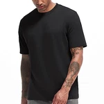 VEIISAR Herren Dickes Rundhals T-Shirt mit Anti-Schrumpfung (T2) Schwarz