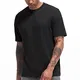 VEIISAR Herren Dickes Rundhals T-Shirt Herren Hochwertiges Baumwoll Schwergewicht T-Shirt mit Anti-Schrumpfung(T2 Black M)