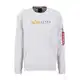 Alpha Industries Alpha Label Sweater Sweatshirt für Herren Pastel Grey