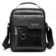 Umhängetasche Herren Schultertasche Herrentasche Klein Vintage PU Leder Crossbody Herren Tasche Umhängen Handtasche Männer für Arbeit, Schule, Alltag (schwarz 2)