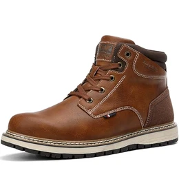 Winterschuhe Herren Atmungsaktiv Winterstiefel Draussen Schneestiefel Wanderstiefel Rutschfest Trekkingschuhe Winterboots 41-46 EU(1_Braun, 43 EU)