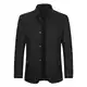 Allthemen Wintermantel Herren Kurzmantel Slim Fit Mantel mit Stehkragen Wolle Warm Wollmantel Business Freizeit Schwarz M