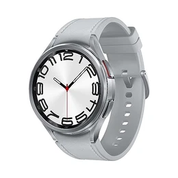 Galaxy Watch6 Classic Smartwatch, Gesundheitsfunktionen, Fitness Tracker, Schnell ladender Akku, LTE, 47 mm, Silber, Inkl. 36 Monate Herstellergarantie [Exklusiv bei Amazon]