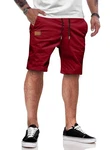 JMIERR Cargo Shorts Herren Chino mit Taschen Rot
