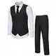 Allthemen Herren Anzugweste und Hose Set Anzug 2 Teilig Hochzeit Herrenanzug Business Schwarz M