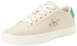 Herren CLASSICCUPLOWLACEUP LTH ML YM0YM00491 Cupsole Sneaker, Weiß (Eggshell/Bright White/Fanfare), 43 EU