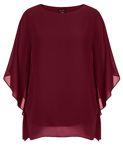 KOG Damen T-Shirt Aus Baumwolle-Leinen – Lässiges Basic Mit Print, In Großen Größen