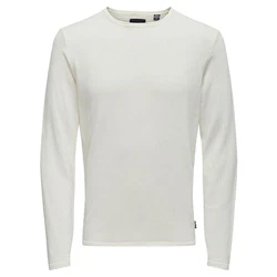 ONLY & SONS Rundhalspullover ONSGARSON 12 WASH (22006806) Cloud Dancer (22006806)