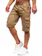 BOLF Herren Cargo Shorts Kurze Hose Cargohose Sommer Bermudas Outdoor Jogginghose Sporthose Stretch Freizeithose Camo Military Army 77885 Camel XL [7G7]