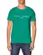 Tommy Hilfiger Herren T-Shirt Kurzarm Tommy Logo Rundhalsausschnitt, Grün (Olympic Green), M