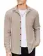 COOFANDY Herren Cordhemd Hemdjacke Hemd Herren Langarm Cordjacke Cord Hemd Regular Fit Button Down Hemd Freizeithemd Männer Jacke Winterhemd Herbst Langarmhemd Mondgrau M