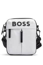 Herren Stormy NS Reporter-Tasche aus Kunstleder mit tonalem Logo Weiß Stck