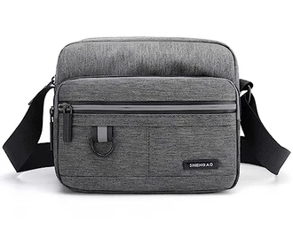 Hjkiopc Herren Schultertaschen Crossbody Bag Messenger Bag Grau
