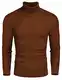 COOFANDY Rollkragenpullover Herren Pullover Strickpullover Turtleneck Longsleeve Sweater Winter Pullover Rolli Herren Langarm Rollkragen Pulli Winter Warm Oberteile Rote Bronze M