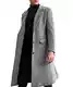ECDAHICC Herren Casual Slim Fit Wollmantel Lange Jacke Kerbkragen Trenchcoat Einreiher Mantel Winter Warme Oberbekleidung(GY,M)