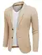 COOFANDY Herren Casual Knit Blazer Anzug Jacke Leichte Sport Mäntel Zwei Knöpfe, Braun, L