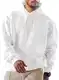 JMIERR Hoodie Herren Freizeit Pullover mit Taschen 2024 Winter Warm Langarm Kordelzug Sweatshirt Männer Baumwolle Kapuzenpullover Weiß M