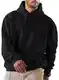 JMIERR Herren Hoodie mit Taschen Hoodies für Männer 2024 Freizeit Kordelzug Pullovers Lange Ärmel Kordelzug Sweatshirts Warm Baumwolle Kapuzenpullover Schwarz M