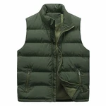 Allthemen Herren Steppweste mit Stehkragen Sportweste Leicht Winter Männer Vest Outdoor Übergangsjacke Grün