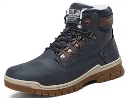 Winterstiefel Herren Winterschuhe Gefüttert Rutschfeste Warm Stiefel Gemütlich Trekking Wanderschuhe Boots 41-46EU (A-Blau, Größe 43)