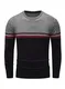Meilicloth Winterpullover Herren Pullover mit Rundhalsausschnitt Feinstrick Herrenpullover Basic Strickpullover Klassischer Langarmshirt Sweater Freizeitpullover Wollpullover Pulli Grau-1011 M