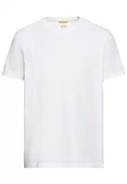 Herren Basic Kurzarm T-Shirt mit Rundhalsausschnitt Weiß, Menswear-M