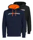 JACK & JONES Herren JJECORP Old Logo Sweat Hood 2PK MP, Black/Black+NavyBlazer(NEON), M