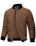 MAGCOMSEN Herren Bomberjacke Windbreaker Braun