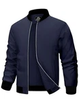 MAGCOMSEN Herren Bomberjacke Windbreaker Dunkelblau