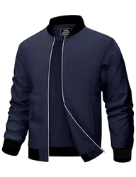 MAGCOMSEN Herren Bomberjacke Windbreaker Dunkelblau