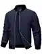 MAGCOMSEN Herren Leicht Fliegerjacke Dünne Bomber Jacke Classic Outdoor Windbreaker Männer US Militär Arbeitsjacke Casual Freizeit Sweatjacke Dunkelblau M